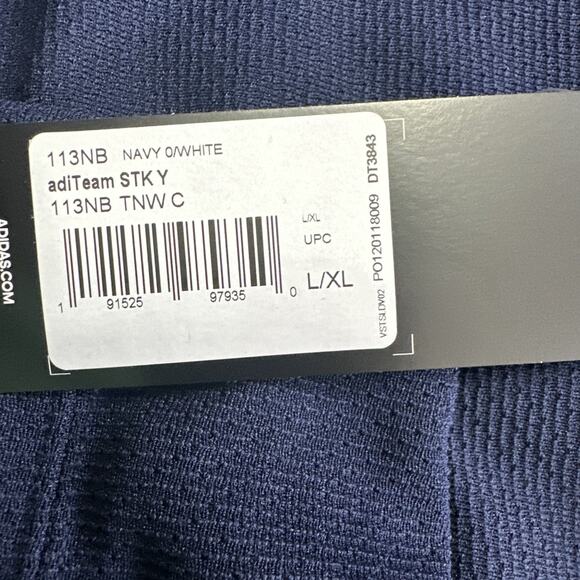 Adidas adiTeam STK Y Hockey Jersey Youth Size L/XL Navy Blue Practice NEW DT3843 - Picture 4 of 11